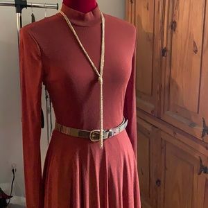 🚨LAST CALL🚨Shimmery Rust Dress